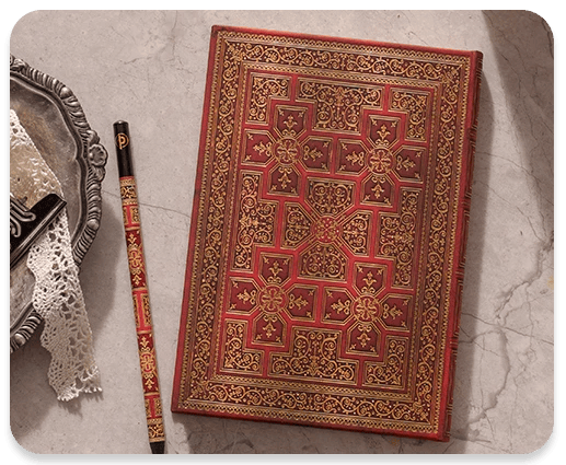 Folgear Shakespear Hard cover journal with folger shakespear designed pencil.