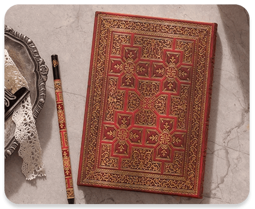 Folgear Shakespear Hard cover journal with folger shakespear designed pencil.