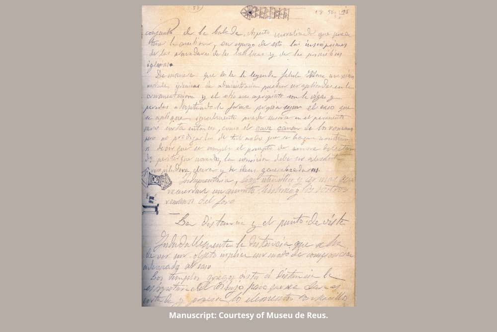 2027 Gaudi, Il Manoscritto di Reus - 18 Mesi - DesignImgFour Image