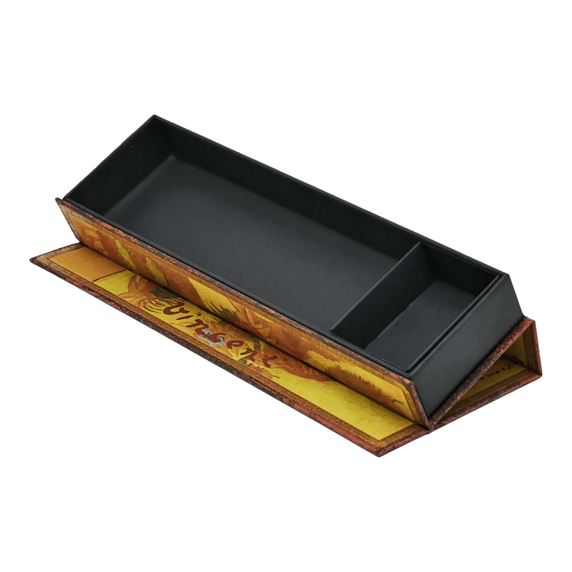 ヴァン・ゴッホ、ひまわり - ペンシルケース - Edge Image