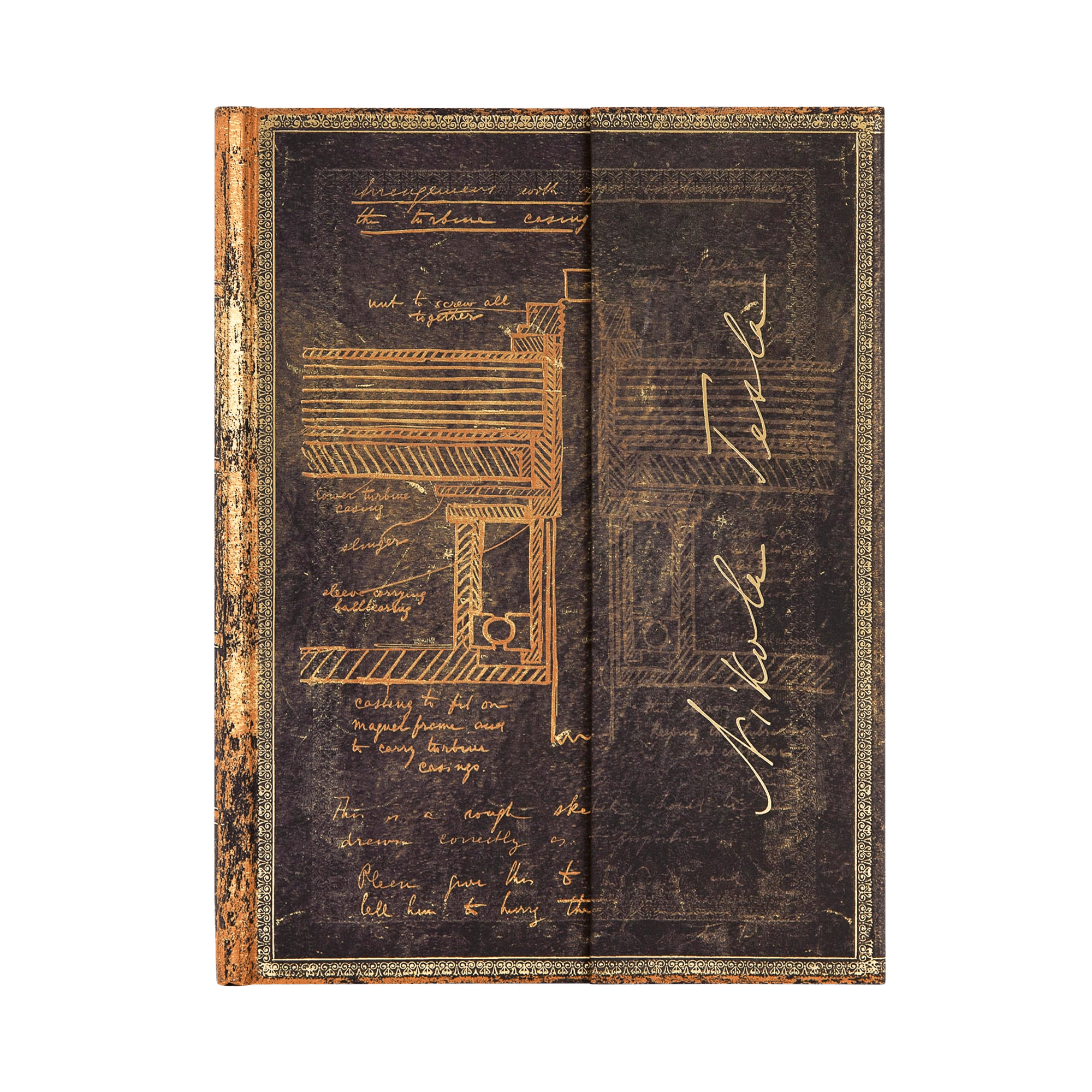 Tesla, Sketch of a Turbine - Journals - Front Image