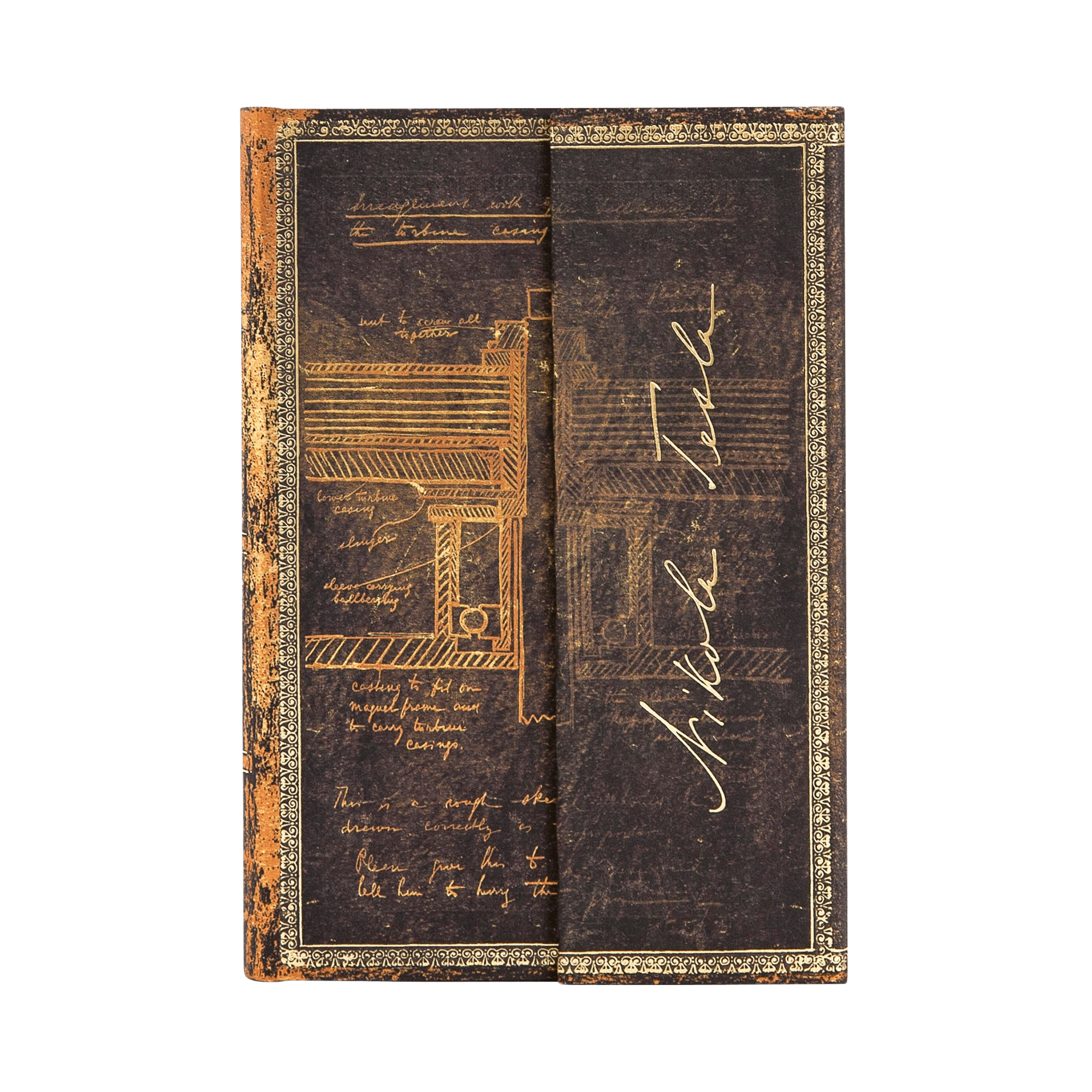 Tesla, Sketch of a Turbine - Journals - Front Image