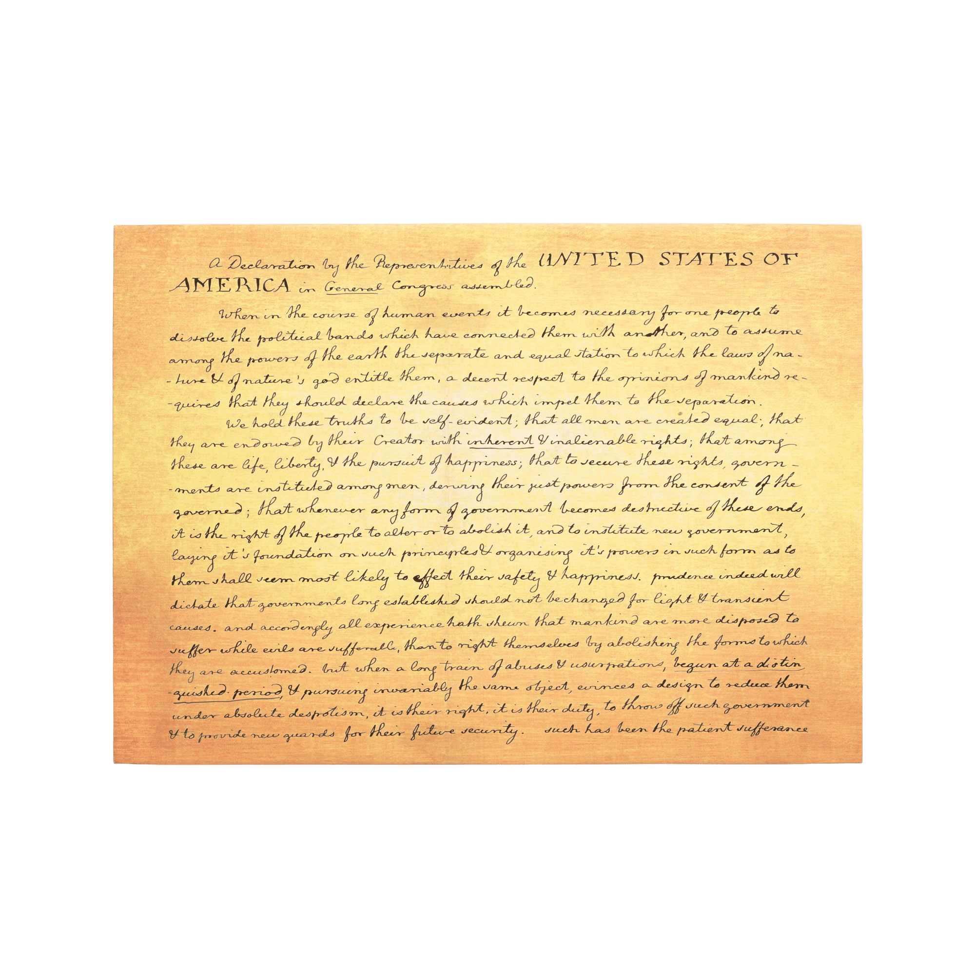 Dichiarazione di Indipendenza - Cartelline per Documenti - Back Image