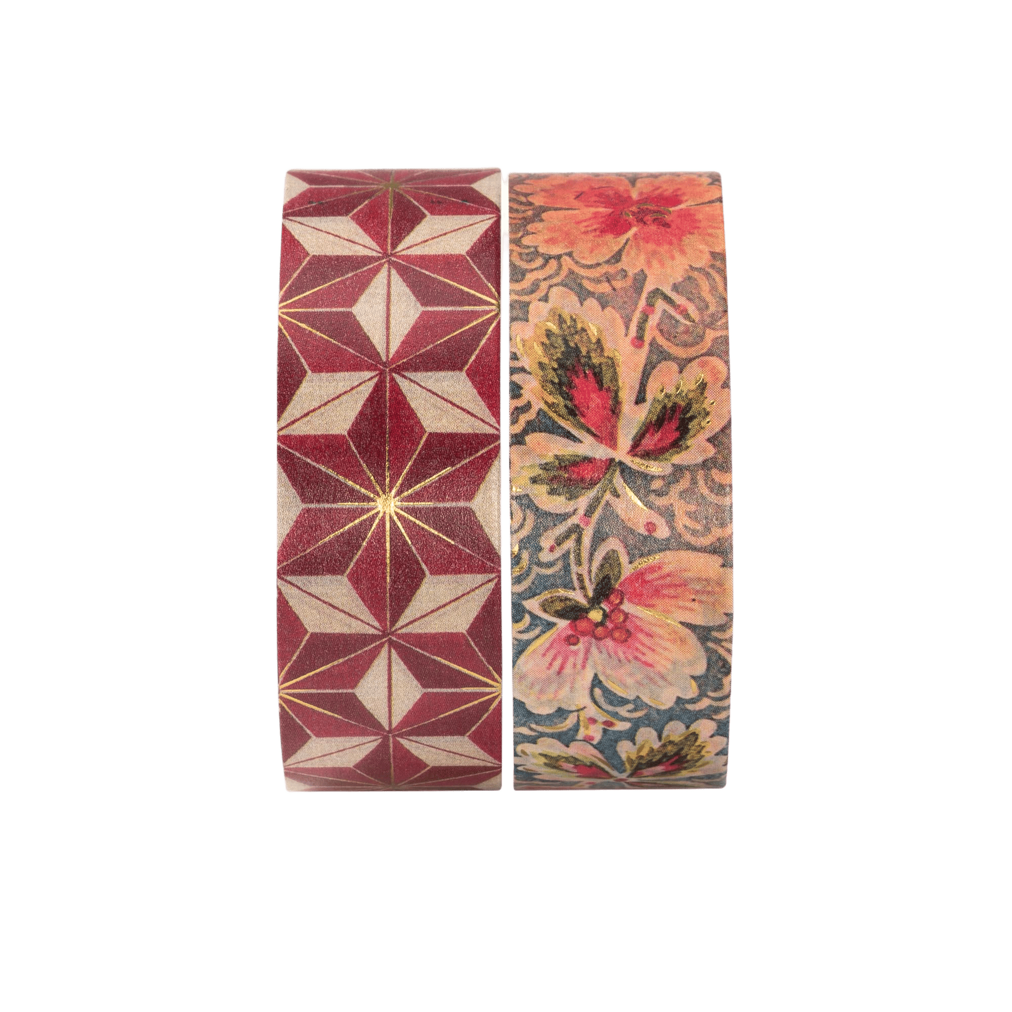 Hishi/Filigree Floral Ivory - Washi Tape - Angle Image
