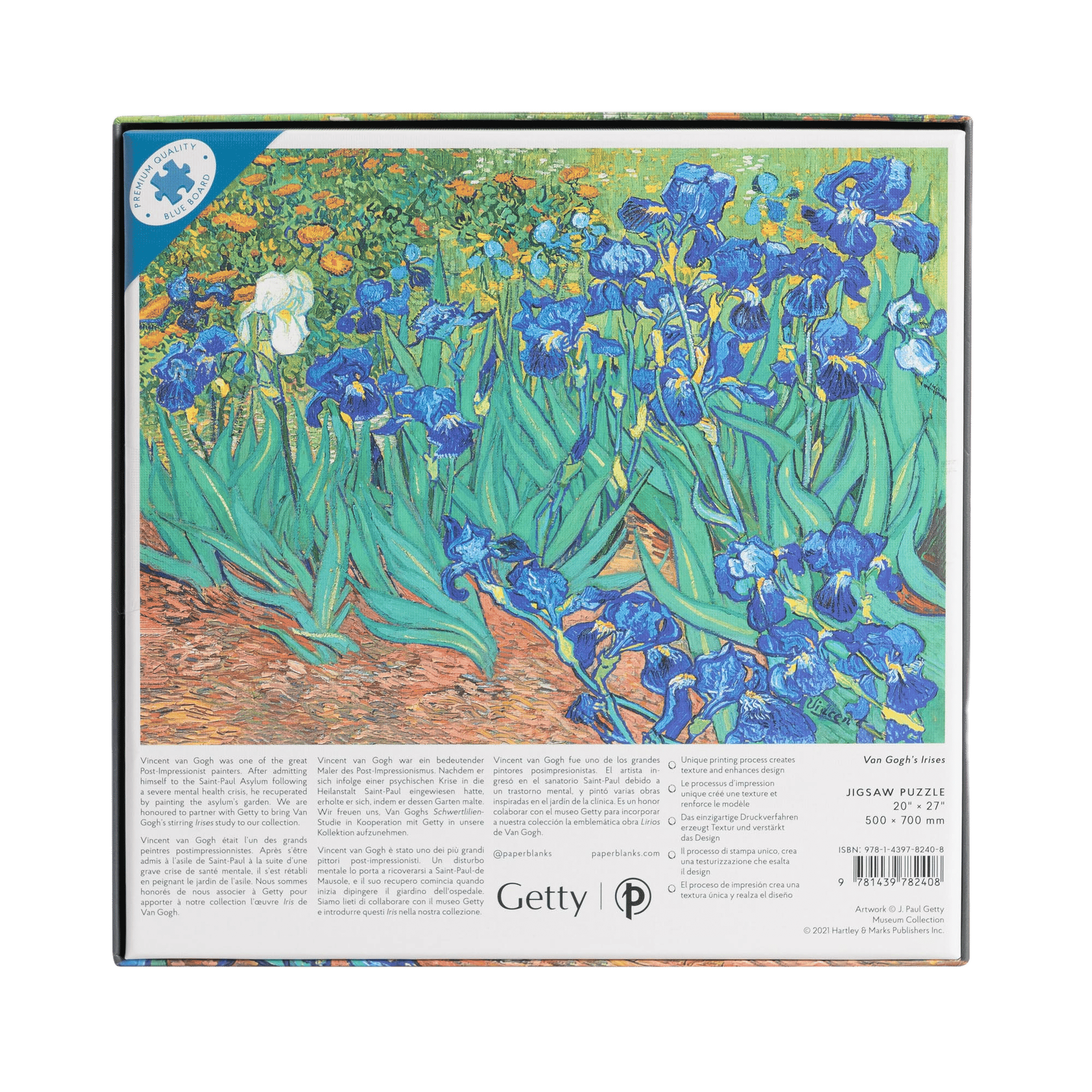 Iris de Van Gogh - Puzzles - Back Image