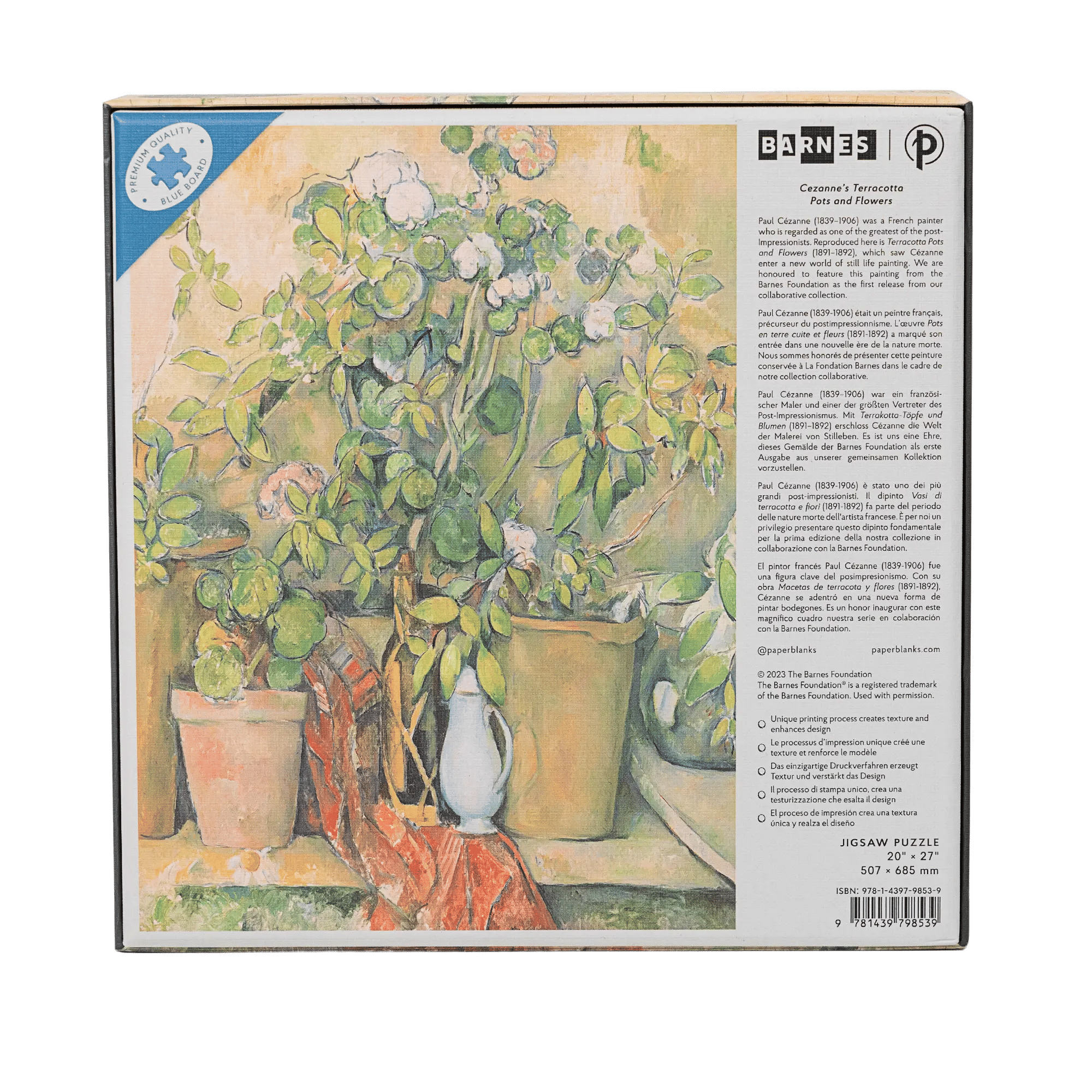 Cezanne’s Terracotta Pots and Flowers - Jigsaw Puzzles - Back Image
