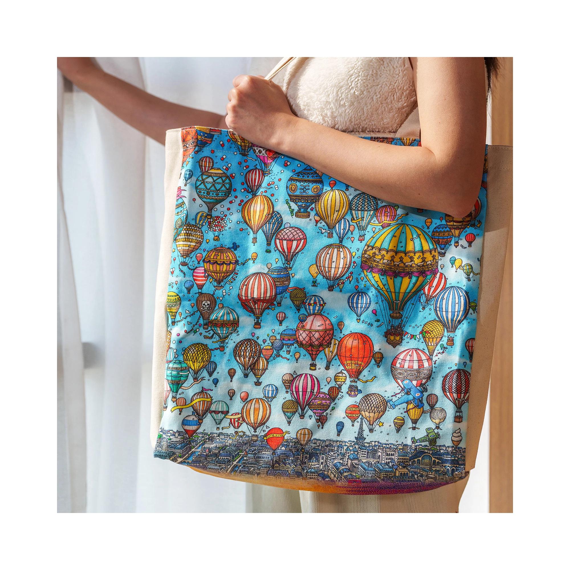 Festival delle Mongolfiere/Giro al Tramonto - Tote Bags - Edge Image