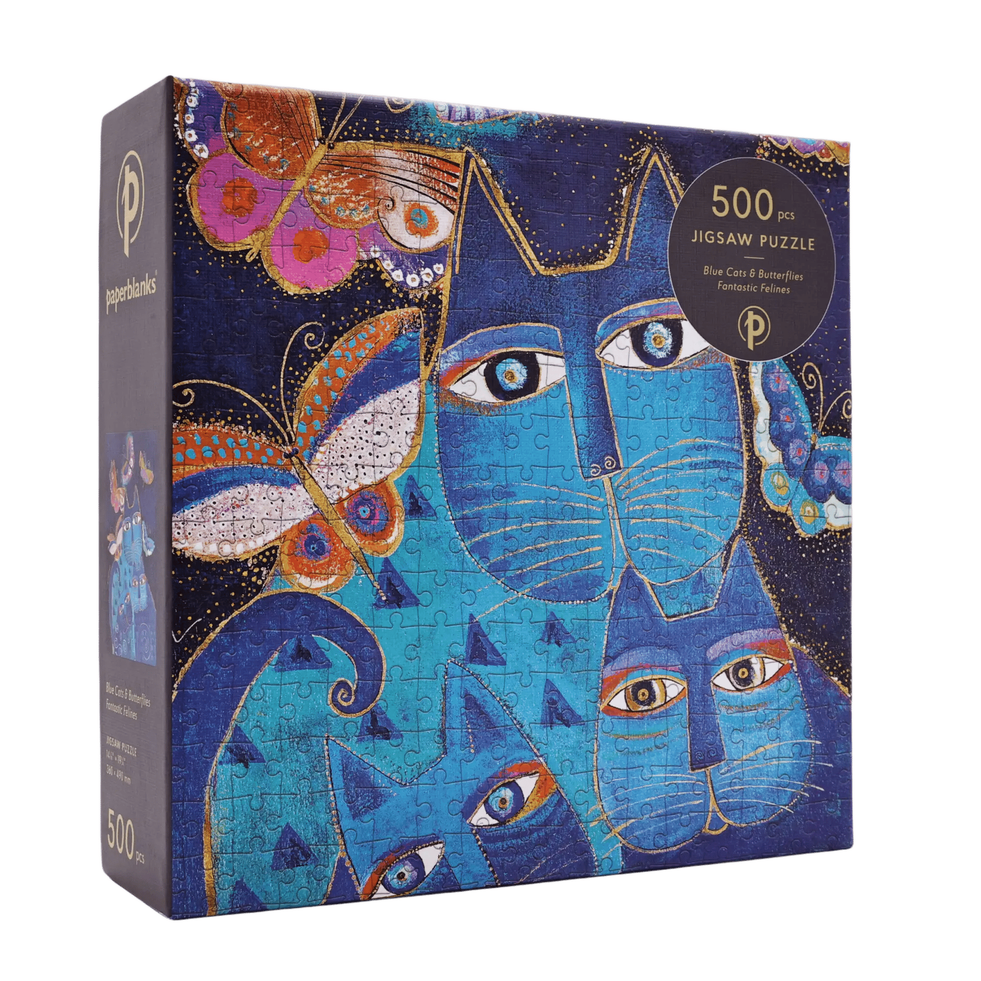 Chats Bleus et Papillons - Puzzles - Front Image
