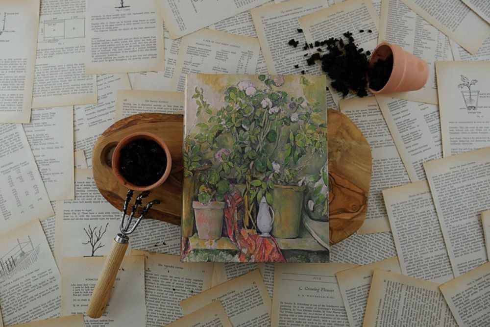 Cezannes Terrakotta-Töpfe und Blumen - Adressbücher - DesignImgOne Image