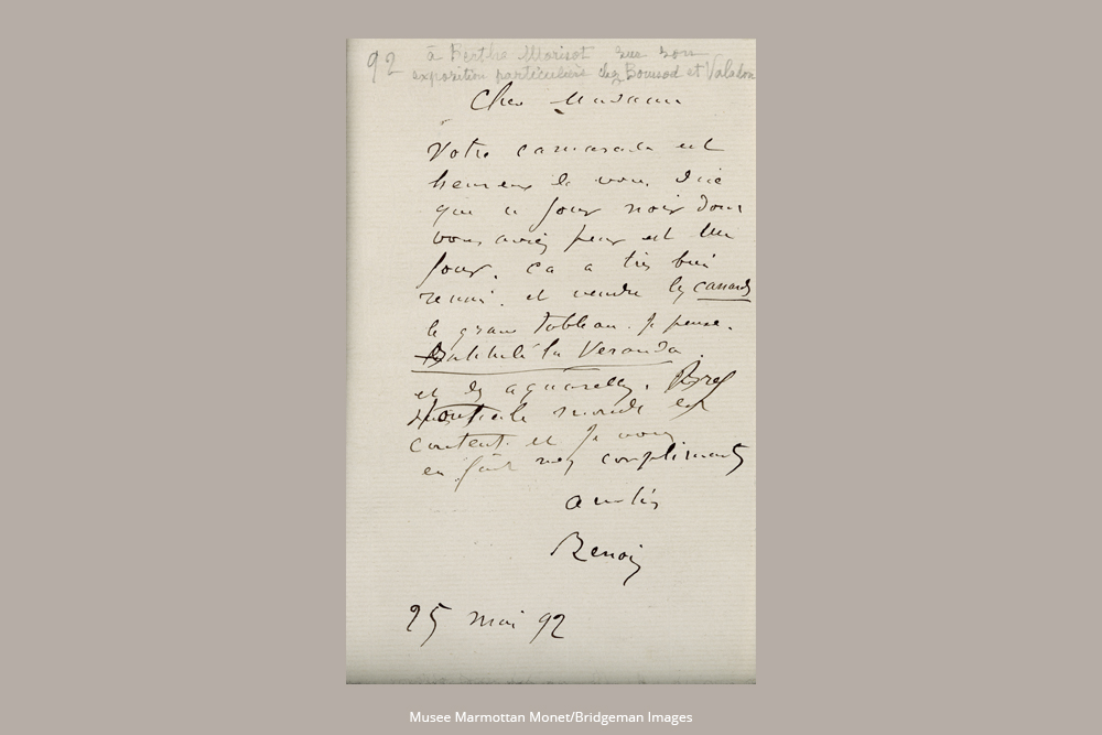Renoir, Brief an Morisot (1892) - Notizbücher - DesignImgThree Image