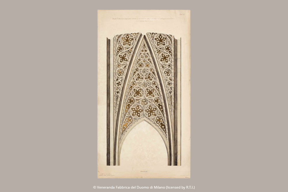 2027 Vault of the Milan Cathedral (Burgundy) - 12-Month - DesignImgThree Image