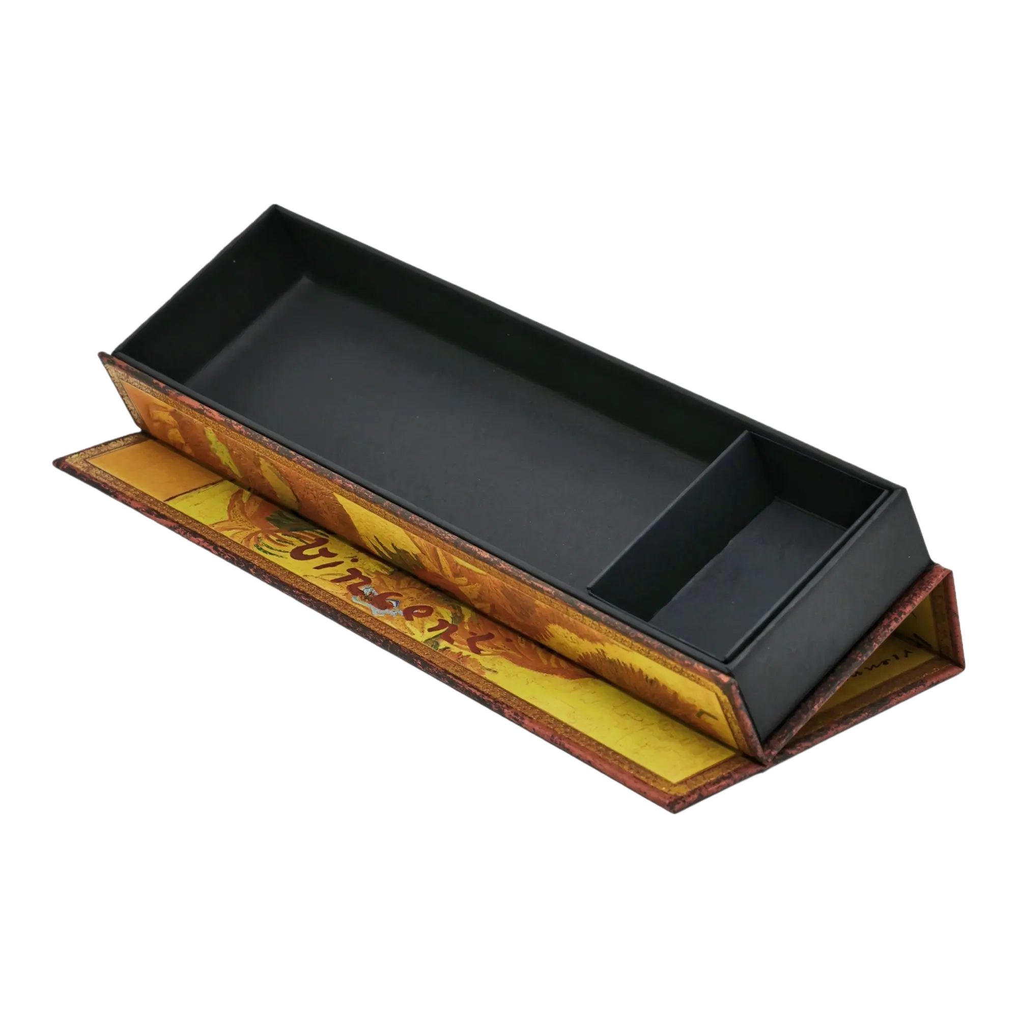 ヴァン・ゴッホ、ひまわり - ペンシルケース - Edge Image