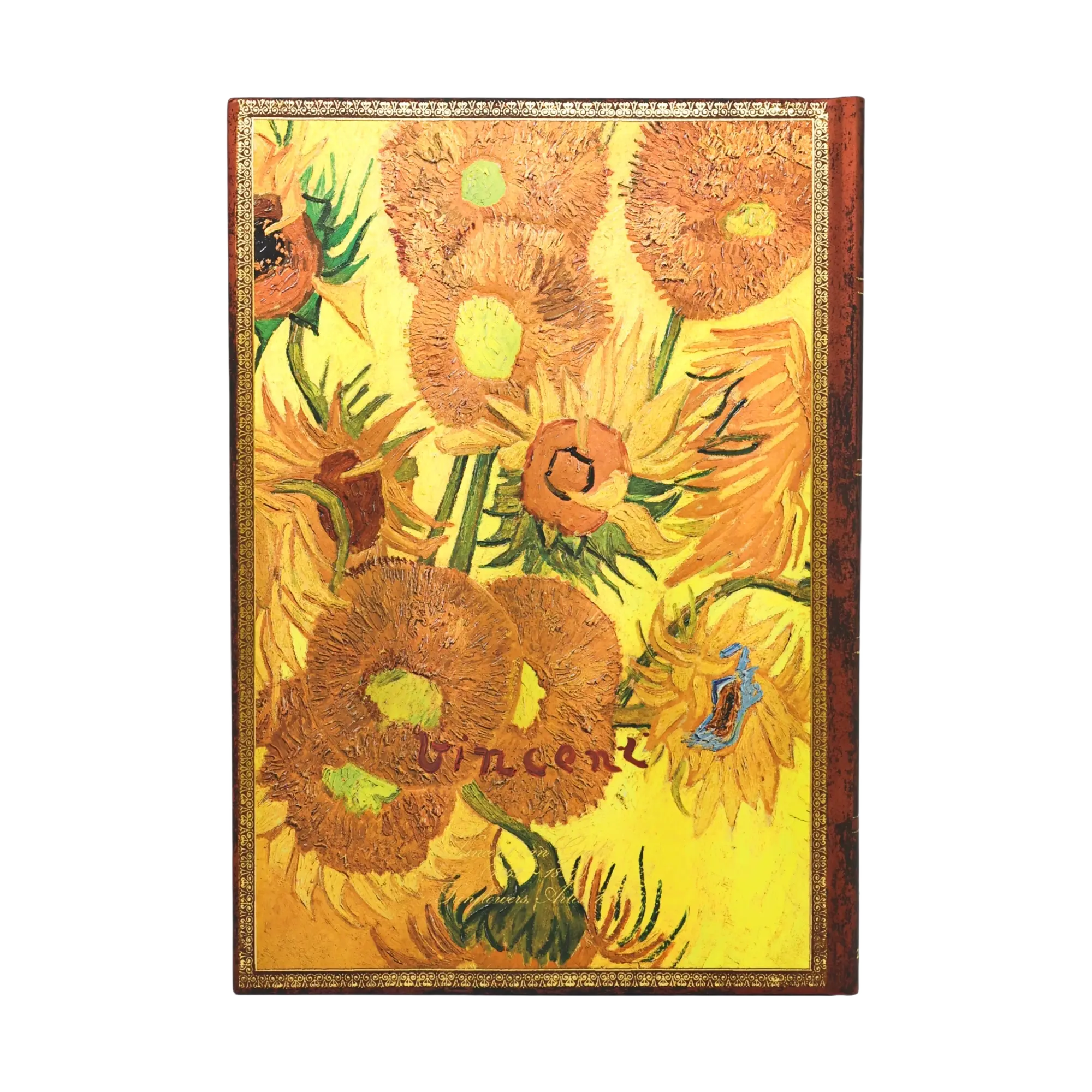 2027 Van Gogh, Los girasoles - 12 Meses - Back Image