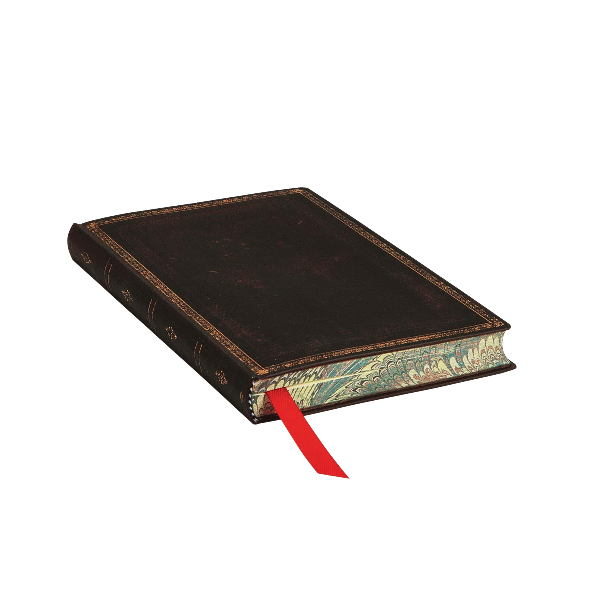 Schwarzes Marokkoleder - Notizbücher - Edge Image