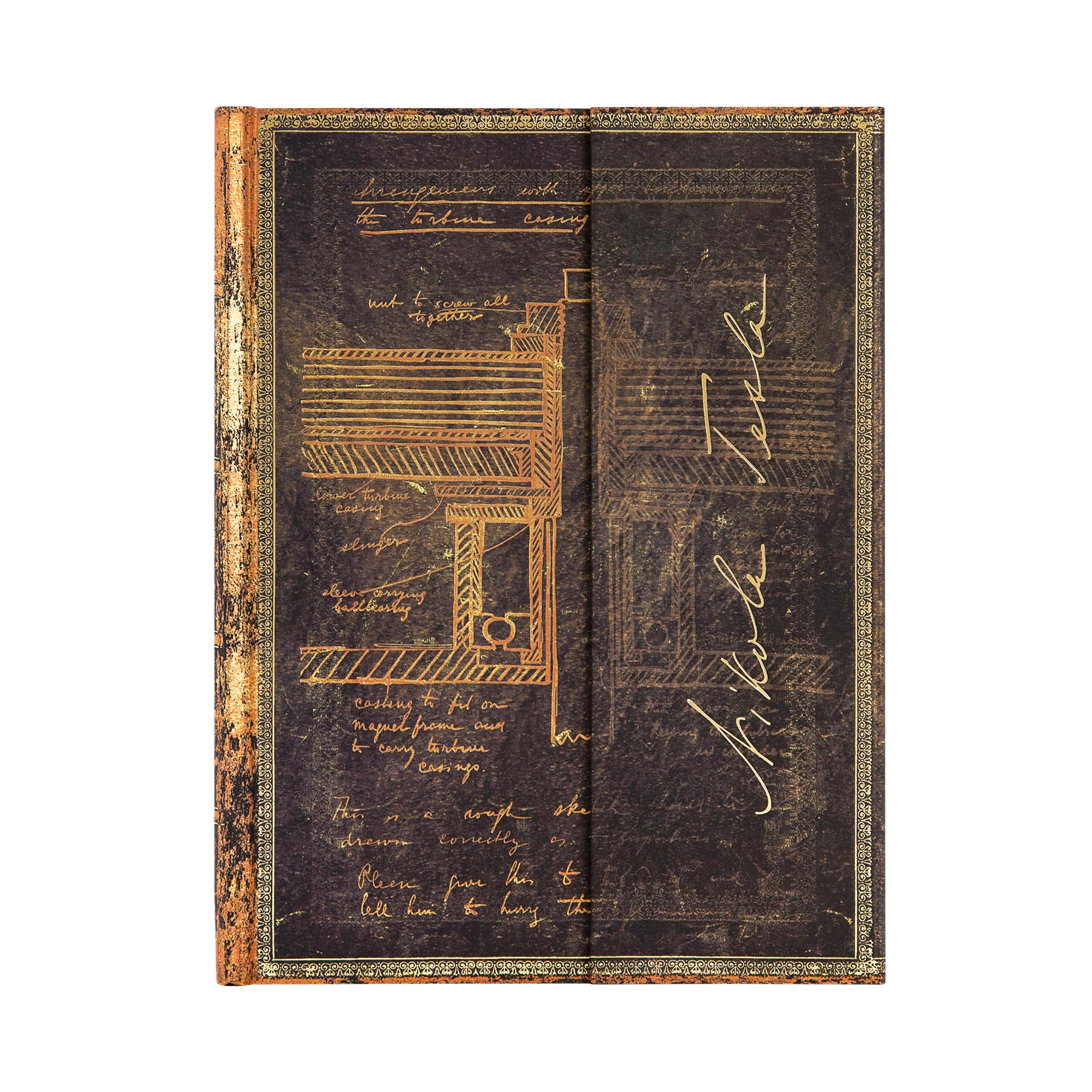 Tesla, Sketch of a Turbine - Journals - Front Image