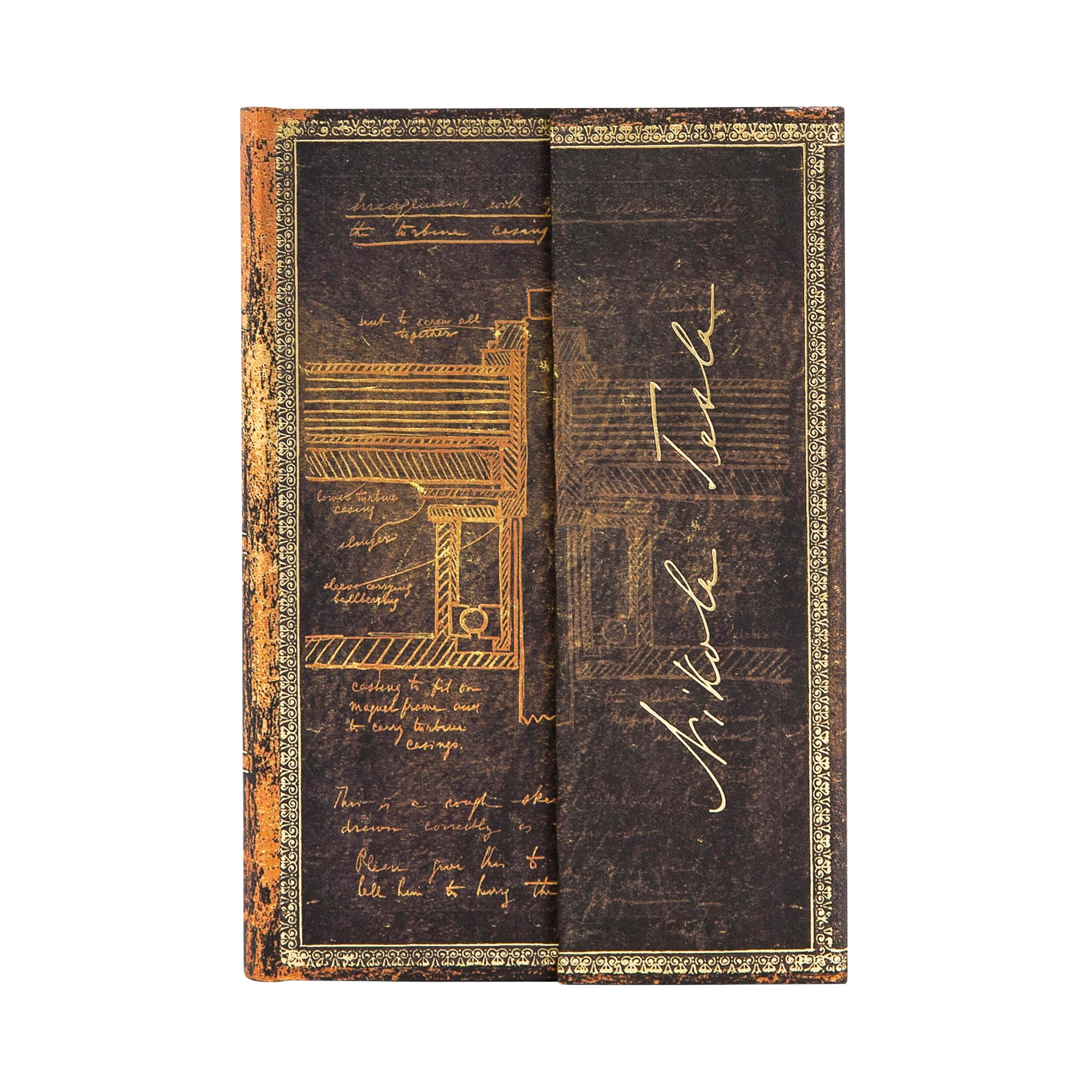 Tesla, Sketch of a Turbine - Journals - Front Image