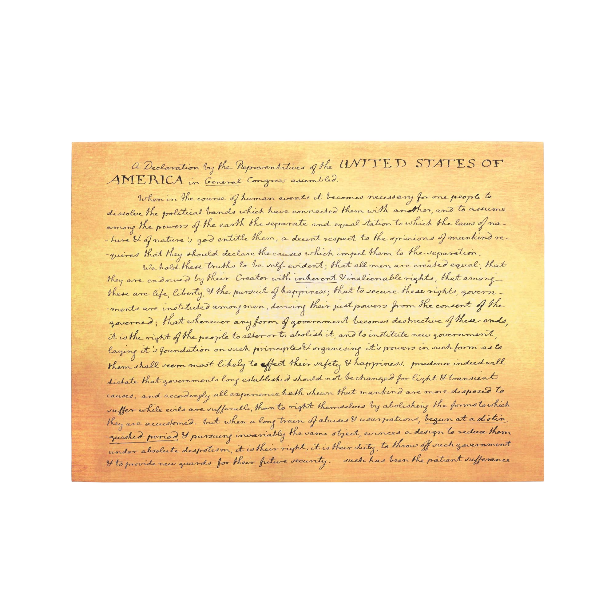 Declaration of Independence - Document Folders - Back Image