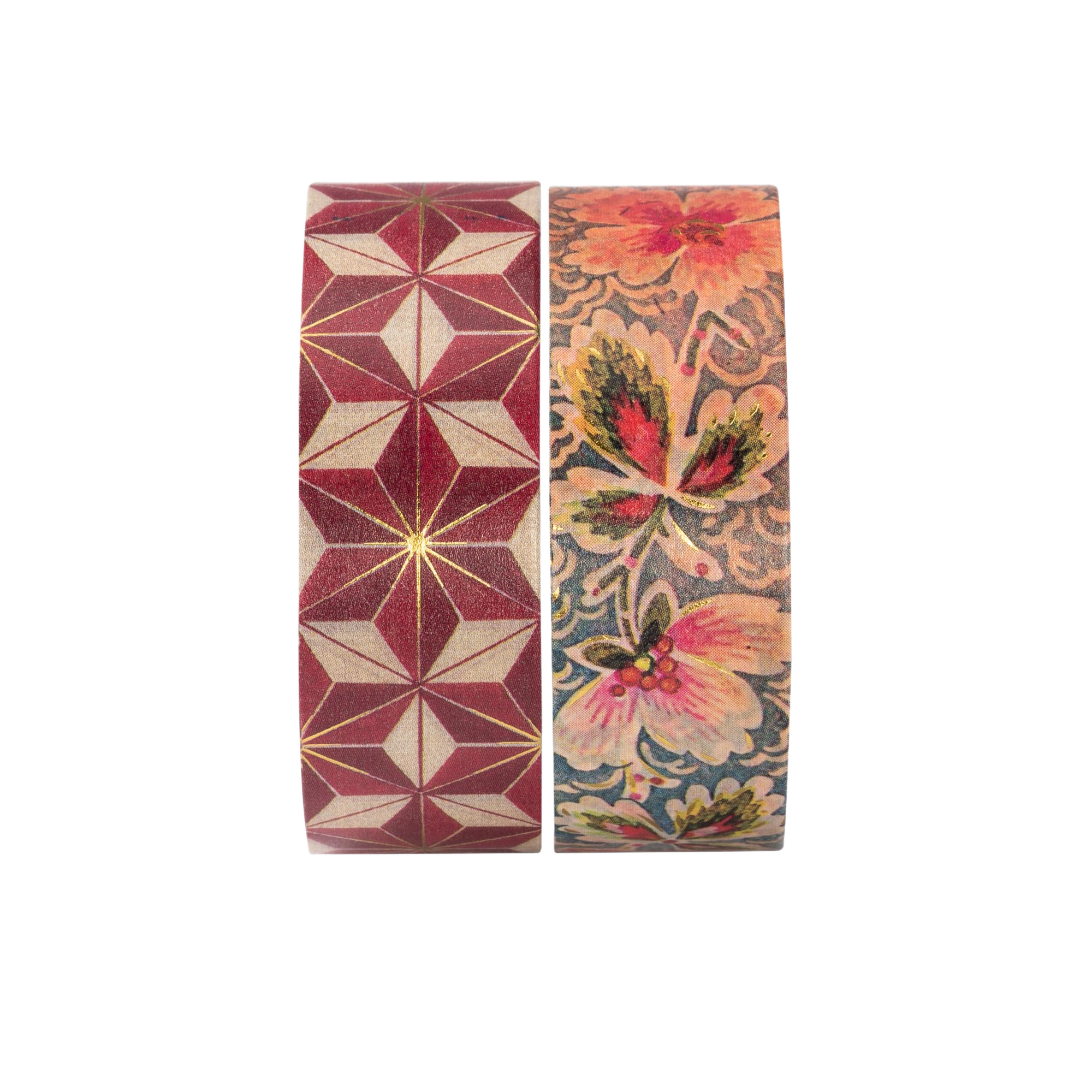 Hishi/Filigree Floral Ivory - Washi Tape - Angle Image
