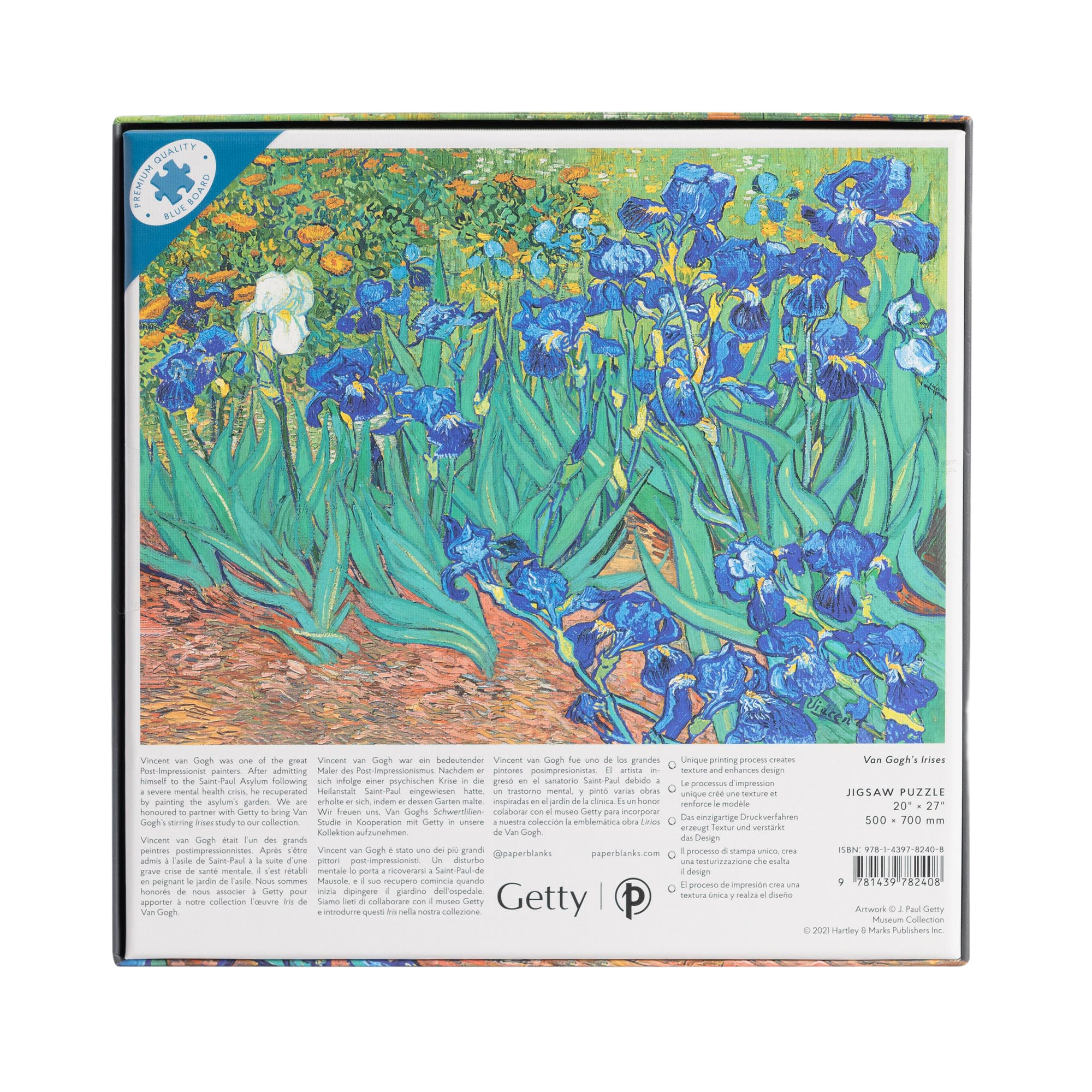 Iris de Van Gogh - Puzzles - Back Image