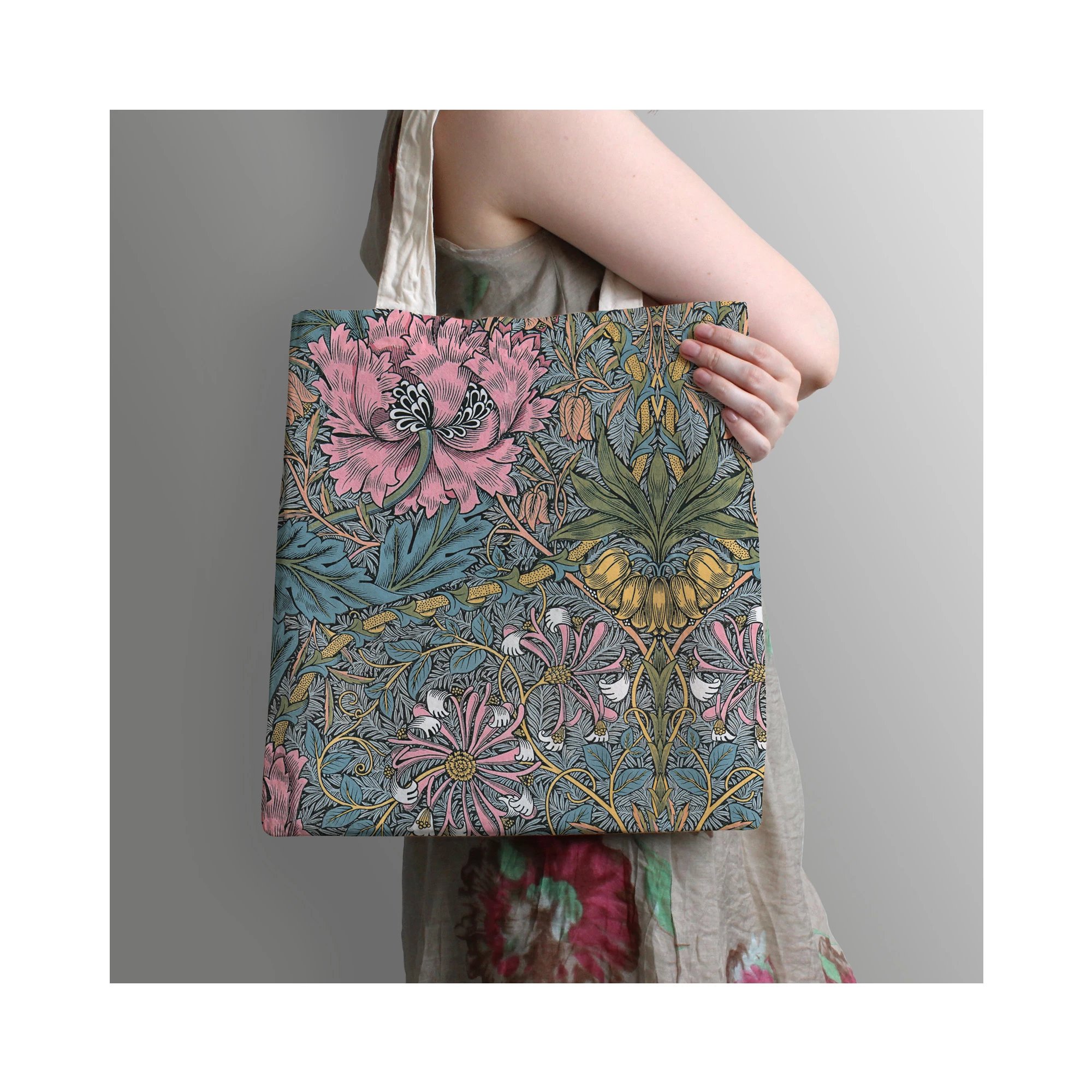 Morris Madreselva Rosa - Bolsas de Tela - Edge Image