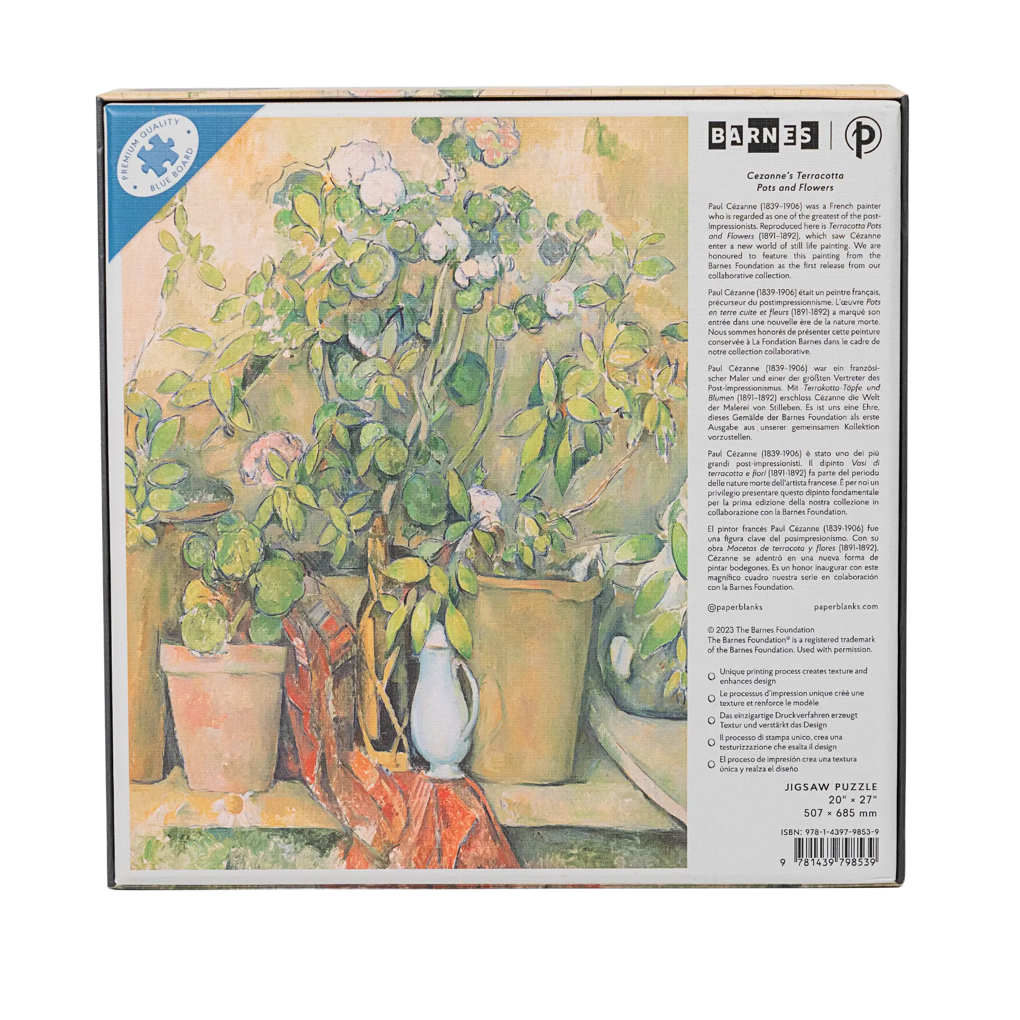 Cezanne’s Terracotta Pots and Flowers - Jigsaw Puzzles - Back Image